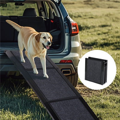 Dog Ramp For Car 71 Long  19.5 Wide Portable Dog Ramps For Large Dogs With Non-Slip Rug Surface Dog Car Ramp For SUV Car  Truck, Folding Dog Ramp Up To 250LBS